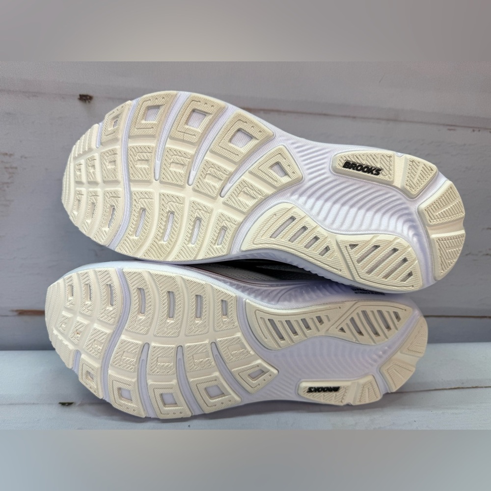 Brooks Ghost 17 Women’s 9.5 D Running Shoes White Black Rose Gold Cushioned NEW - Picture 8 of 14
